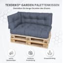 TexDeko Palettenkissen-Set 3-teilig Grau wasserabweisend Bild 1