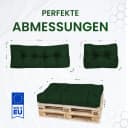 TexDeko Palettenkissen Seitenkissen wasserabweisend Dunkelgrün Premium Bild 1