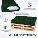 TexDeko Palettenkissen Seitenkissen wasserabweisend Dunkelgrün Premium Bild 3