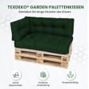 TexDeko Palettenkissen Seitenkissen wasserabweisend Dunkelgrün Premium Bild 5