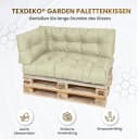 TexDeko Garden Palettenkissen-Set 2-tlg. Beige wasserabweisend Bild 1