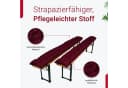 TexDeko Bierbankauflage 2er-Pack Bordeaux Gesteppt UV-beständig Bild 3
