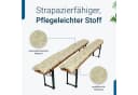 TexDeko Bierbankauflagen 2er-Pack Gesteppt Beige UV-beständig Bild 3