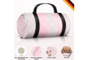 HOEL Picknickdecke Rosa-Ivory OEKO-TEX Zertifiziert Bild 1