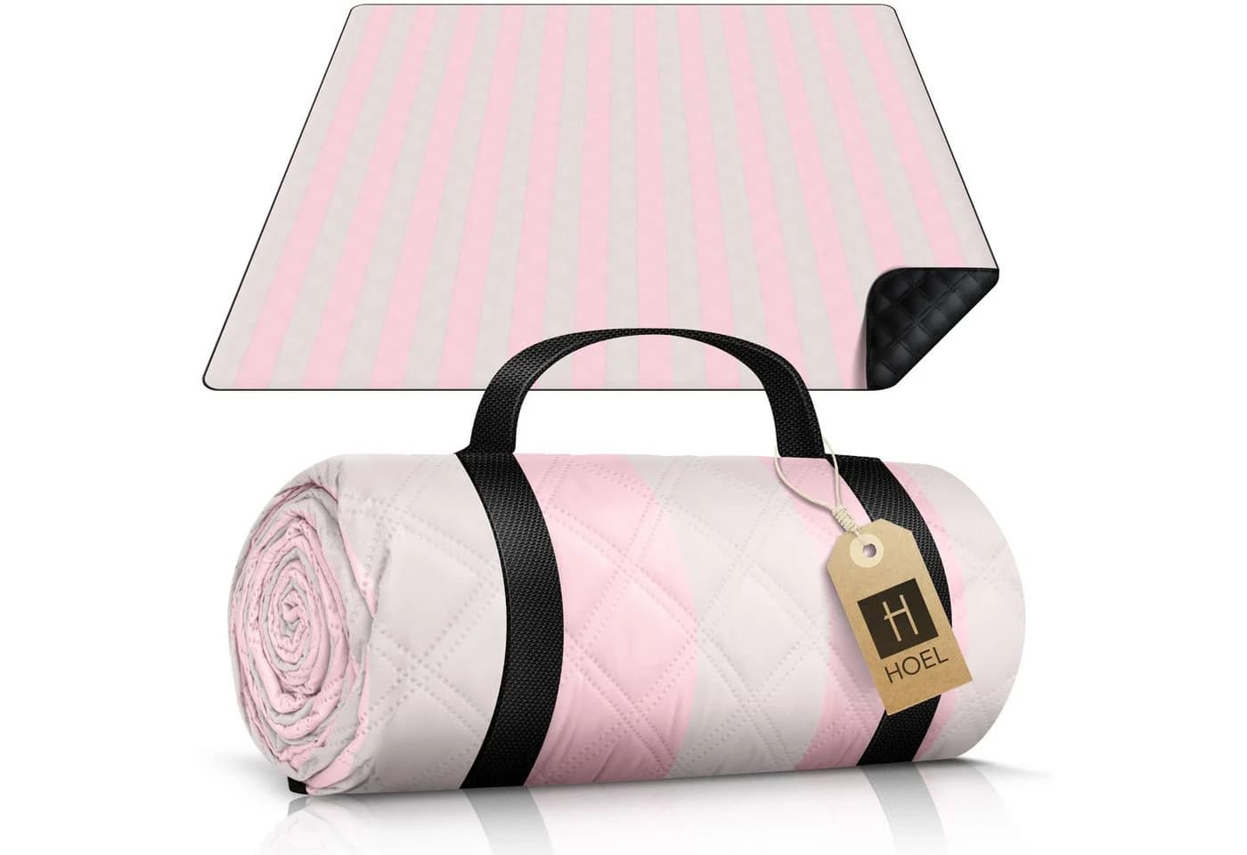 HOEL Picknickdecke Rosa-Ivory OEKO-TEX Zertifiziert - Bild 2