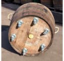 Temesso Pflanzkübel Whiskyfass halbiert Eichenholz braun Bild 1