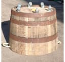 Temesso Pflanzkübel Whiskyfass halbiert Eichenholz braun Bild 4