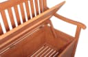 Spetebo Sitzbank HOUSTON Eukalyptus 2-Sitzer mit Staufach Braun Bild 3