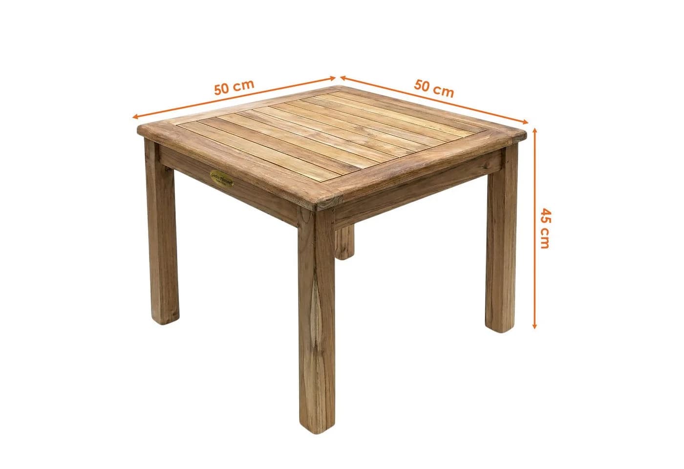 Spetebo Beistelltisch Teakholz massiv 50x50 cm