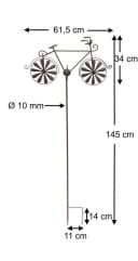 DanDiBo Gartenstecker Fahrrad XL Rost Braun Metall Bild 1