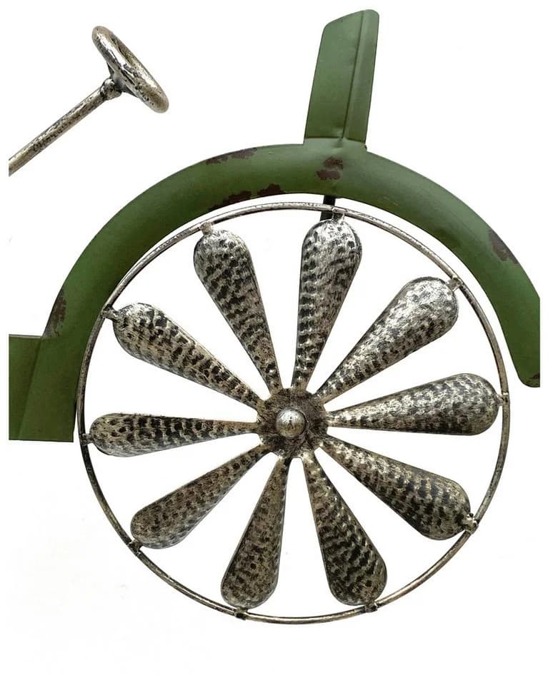 DanDiBo Gartenstecker Traktor Grün Metall mit Windrad - Bild 3