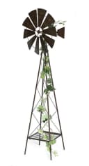 DanDiBo Deko-Windrad Metall 170 cm Braun Wetterfest Gartenstecker Bild 4