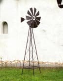 DanDiBo Deko-Windrad Metall 170 cm Braun Wetterfest Gartenstecker Bild 5