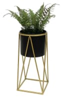 DanDiBo Blumenhocker mit Topf Metall Gold Dunkelgrau Bild 2