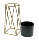 DanDiBo Blumenhocker mit Topf Metall Gold Dunkelgrau Bild 4