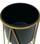DanDiBo Blumenhocker mit Topf Metall Gold Dunkelgrau Bild 5