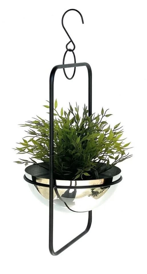 DanDiBo Blumenampel Innen Metall Wand Hängepflanzen 96083 mit Topf Silber - Bild 3