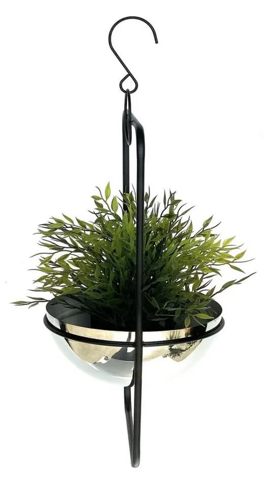 DanDiBo Blumenampel Innen Metall Wand Hängepflanzen 96083 mit Topf Silber - Bild 5
