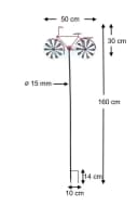 DanDiBo Gartenstecker Metall Fahrrad XL 160 cm Rot Shabby Windspiel Bild 1