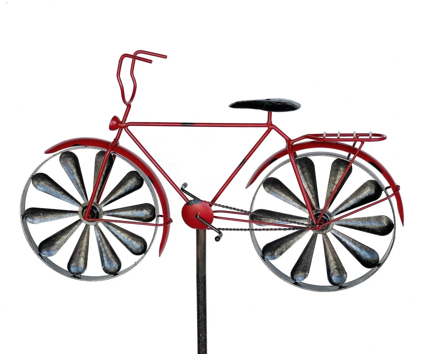 DanDiBo Gartenstecker Metall Fahrrad XL 160 cm Rot Shabby Windspiel - Bild 2