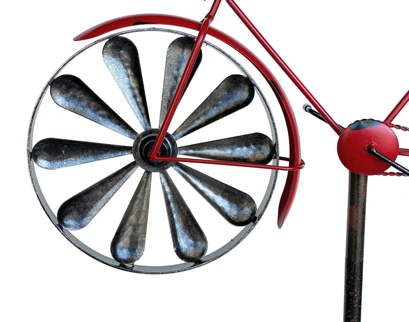 DanDiBo Gartenstecker Metall Fahrrad XL 160 cm Rot Shabby Windspiel - Bild 4