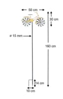 DanDiBo Gartenstecker Fahrrad XL 160 cm Gelb Shabby Bild 1