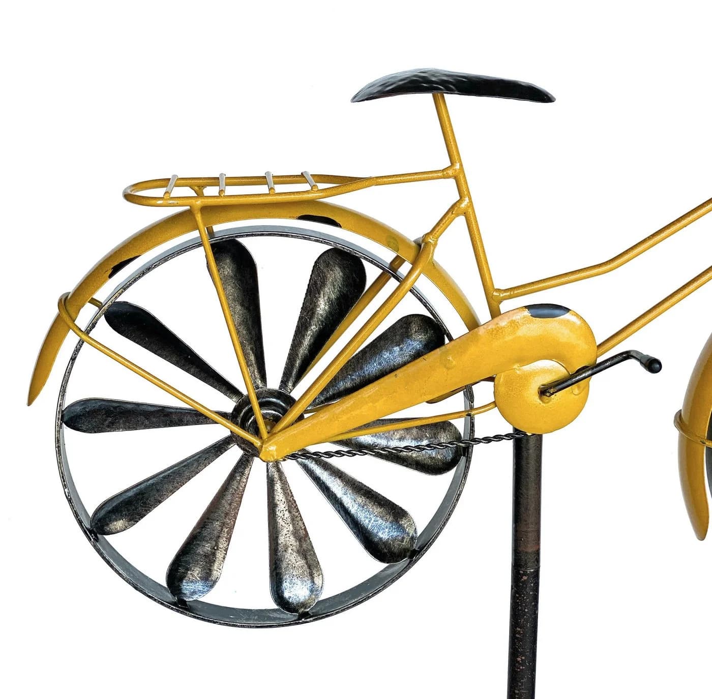 DanDiBo Gartenstecker Fahrrad XL 160 cm Gelb Shabby - Bild 3