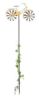 DanDiBo Gartenstecker Fahrrad XL 160 cm Gelb Shabby Bild 5