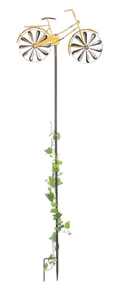 DanDiBo Gartenstecker Fahrrad XL 160 cm Gelb Shabby - Bild 5
