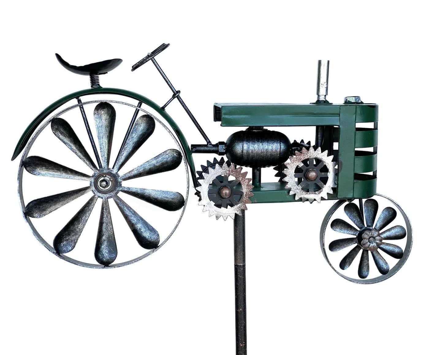 DanDiBo Gartenstecker Traktor XL Grün Metall Windrad - Bild 2