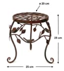 DanDiBo Blumenhocker Metall Braun Blumenständer Blumensäule Antik Bild 1