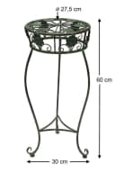 DanDiBo Blumenhocker Metall Grün Patina Modern Bild 1