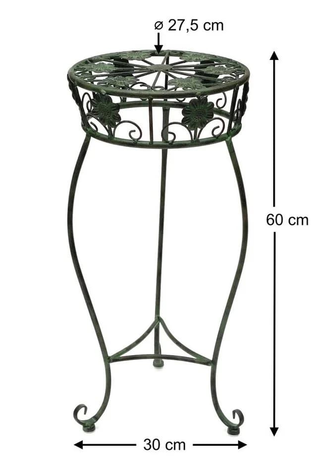 DanDiBo Blumenhocker Metall Grün Patina Modern