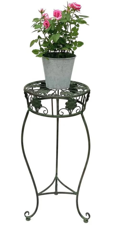 DanDiBo Blumenhocker Metall Grün Patina Modern - Bild 2