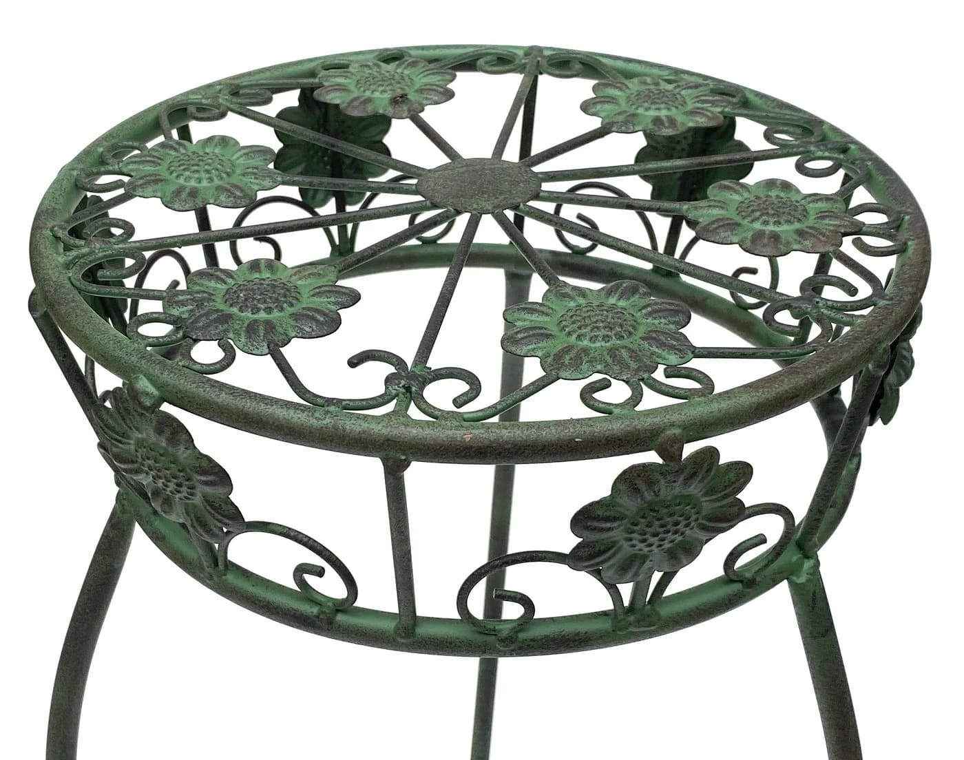 DanDiBo Blumenhocker Metall Grün Patina Modern - Bild 3