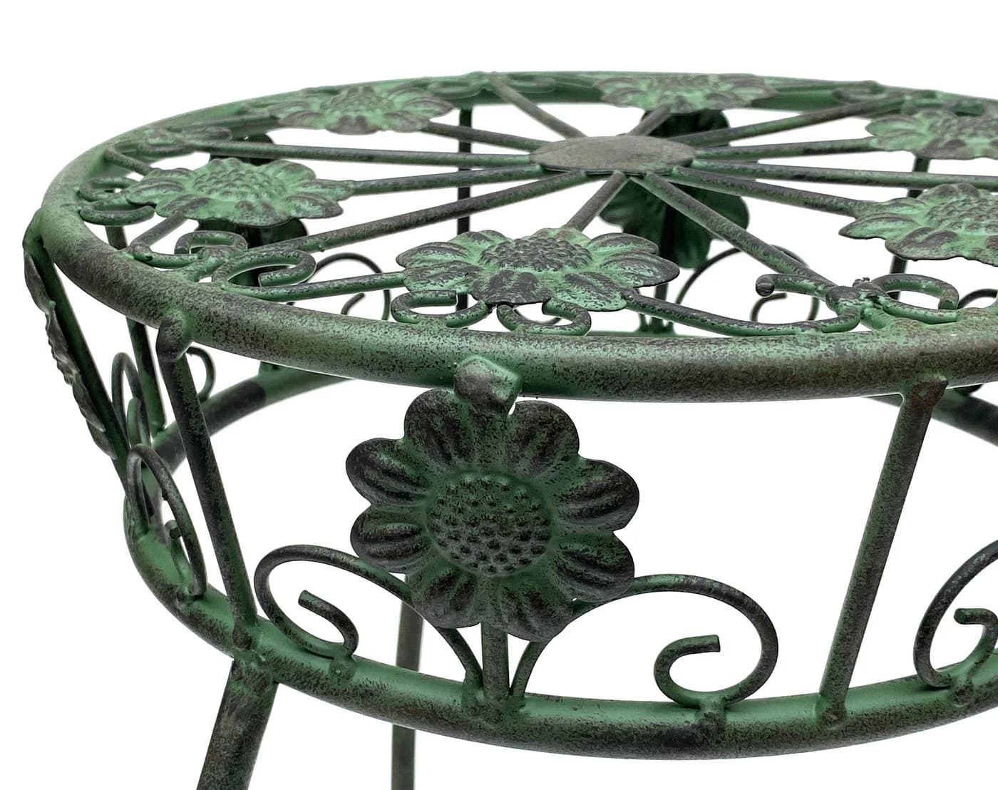 DanDiBo Blumenhocker Metall Grün Patina Modern - Bild 4