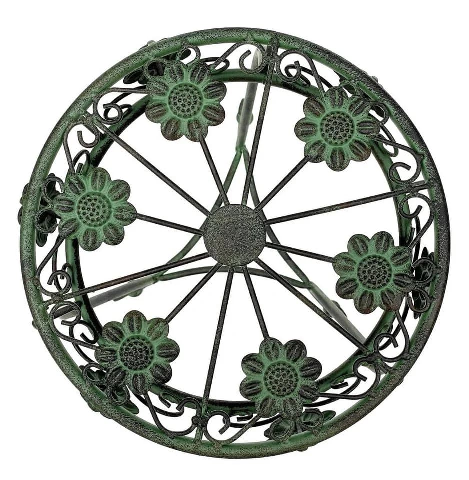 DanDiBo Blumenhocker Metall Grün Patina Modern - Bild 5