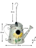 DanDiBo Vogelhaus Metall Grau Silber Shabby Chic Nistkasten Bild 1