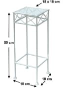 DanDiBo Blumenhocker Weiß Metall Eckig Bild 1