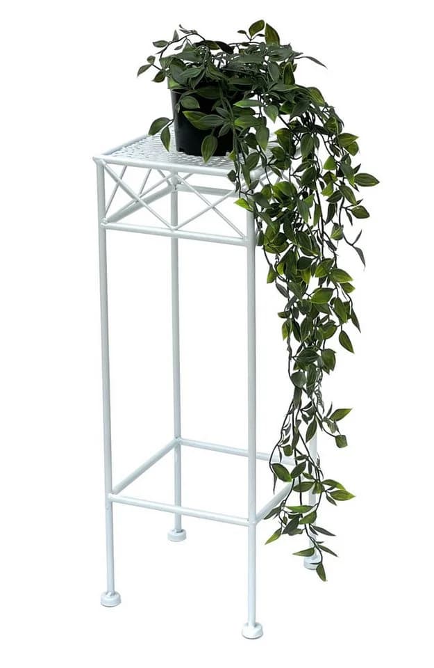 DanDiBo Blumenhocker Weiß Metall Eckig - Bild 4