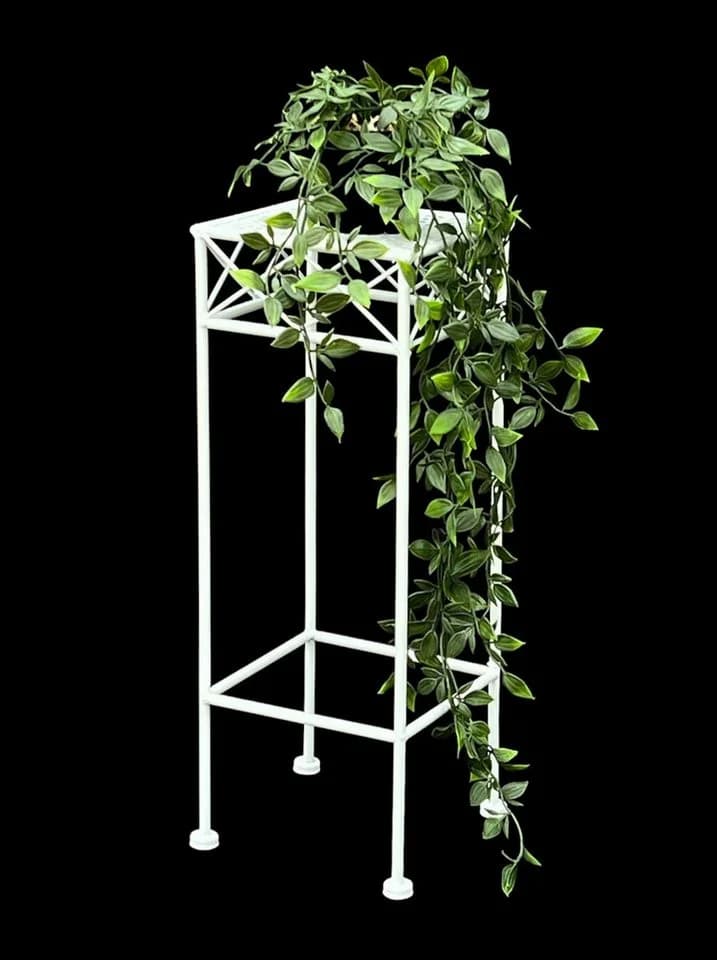 DanDiBo Blumenhocker Weiß Metall Eckig - Bild 5
