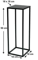DanDiBo Blumenhocker Metall Schwarz Moderner Beistelltisch Bild 1