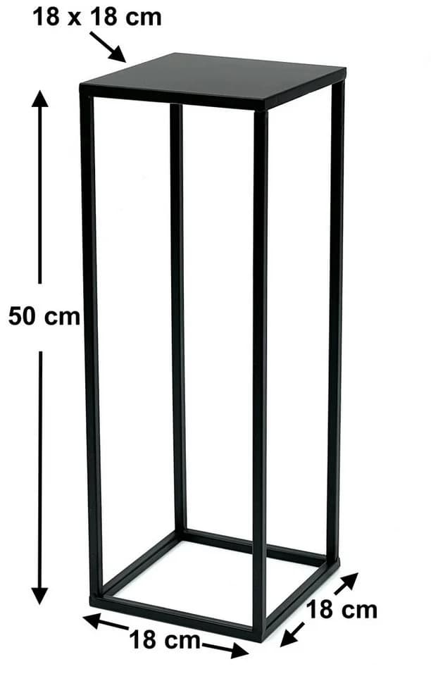 DanDiBo Blumenhocker Metall Schwarz Moderner Beistelltisch