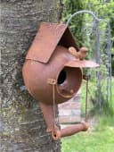 DanDiBo Vogelhaus Edelrost Metall zum Aufhängen Bild 4