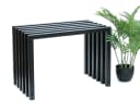 DanDiBo Gartenbank Metall Schwarz Wetterfest 60 cm Bild 2