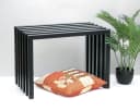 DanDiBo Gartenbank Metall Schwarz Wetterfest 60 cm Bild 3