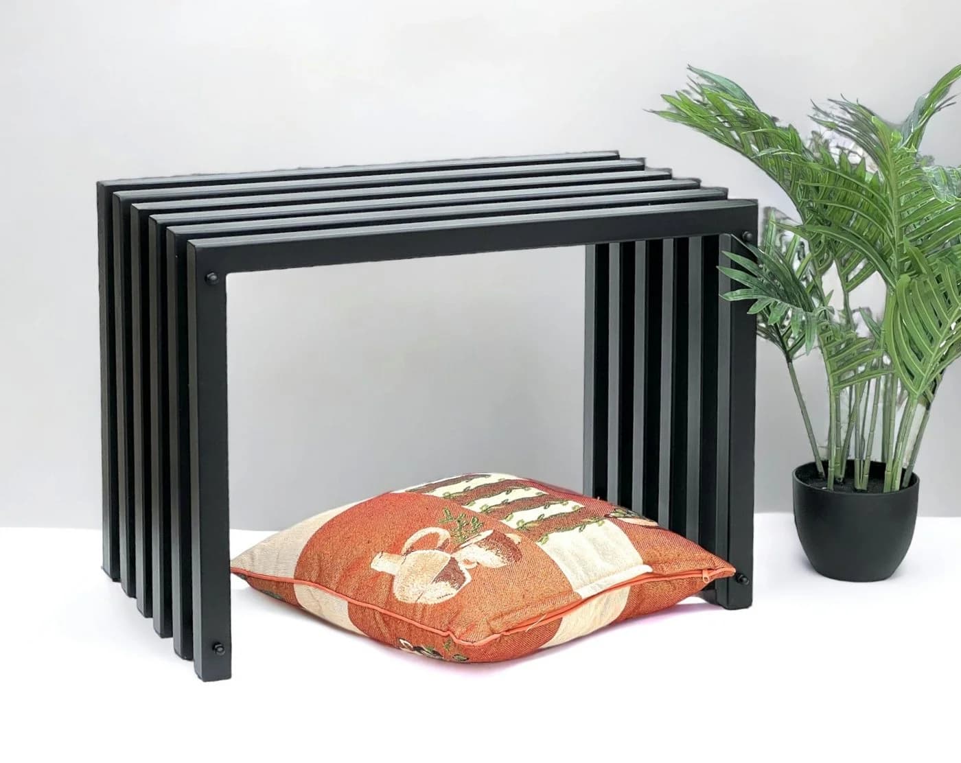 DanDiBo Gartenbank Metall Schwarz Wetterfest 60 cm - Bild 3