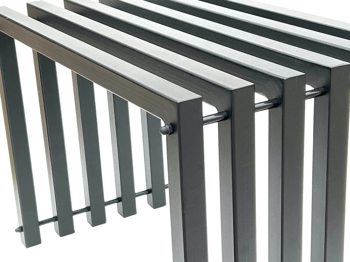 DanDiBo Gartenbank Metall Schwarz Wetterfest 60 cm - Bild 5