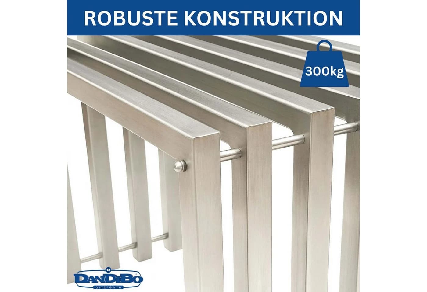 DanDiBo Sitzhocker Edelstahl Modern Wetterfest Metall Massiv 96643 - Bild 3