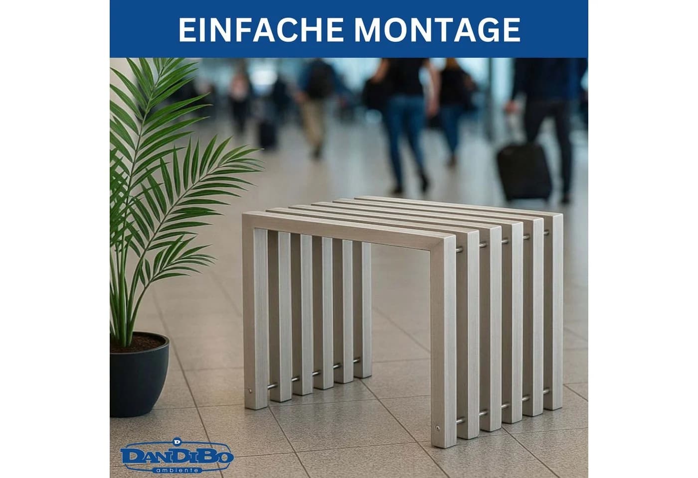 DanDiBo Sitzhocker Edelstahl Modern Wetterfest Metall Massiv 96643 - Bild 5